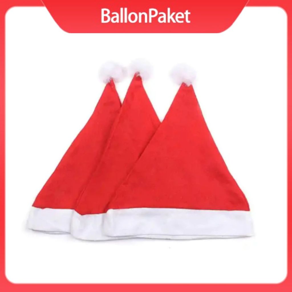 Topi Natal Polos Bintang Topi Natal Perlengkapan Natal