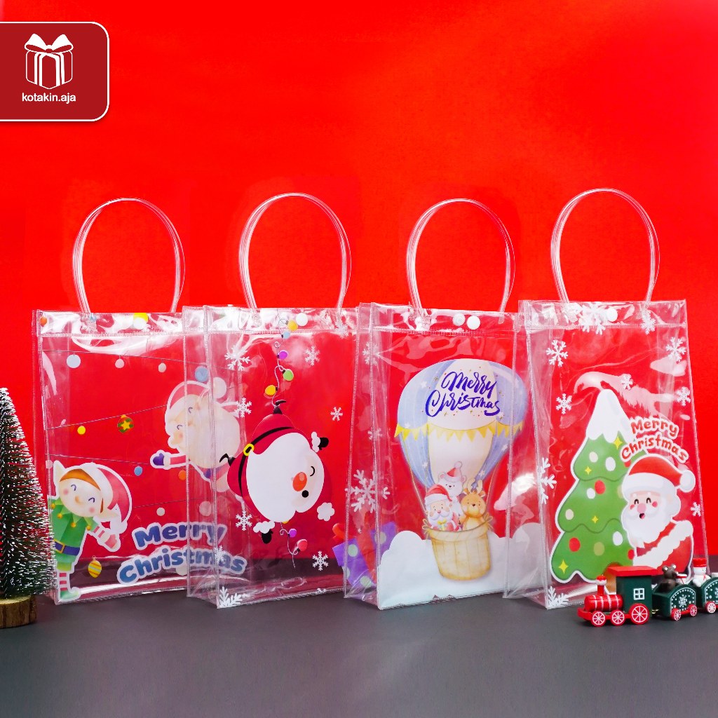 

Tas Mika PVC Natal / Goodiebag Natal / Tas Mika Transparan Natal / Tas Hampers Natal I AC07-AC16