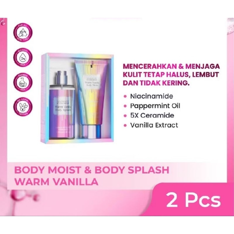 ANIMATE BODY MOIST & BODY SPLASH WARM VANILLA