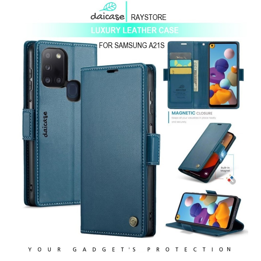 SAMSUNG A21S FLIP LEATHER CASE PREMIUM-FLIP WALLET CASE UNTUK SAMSUNG A21S