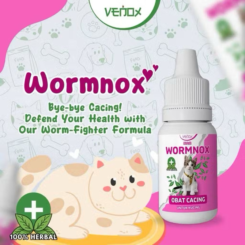 Wormnox Cacing Obat Kucing Anti Cacing Ampuh Pembasmi Cacing Anak Kucing Dewasa