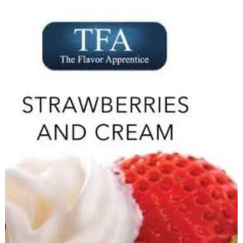 

Tfa strawberry and cream essence flavours murni 15ml