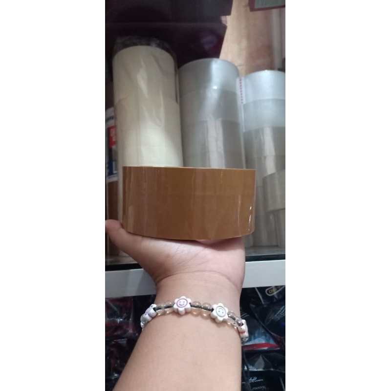 

berry tape lakban tebal bening 2" / plakban tebal coklat 2"/ jilid hitam 2