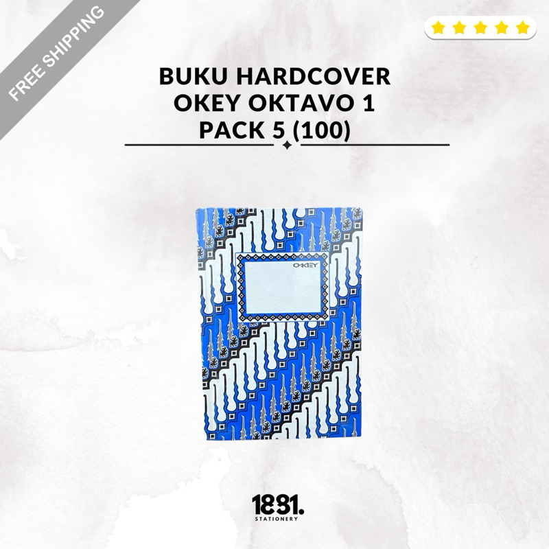 

Buku Hardcover Oktavo Okey | Buku Oktavo Hardcover Okey 1 Pack 5 (100 Lembar)