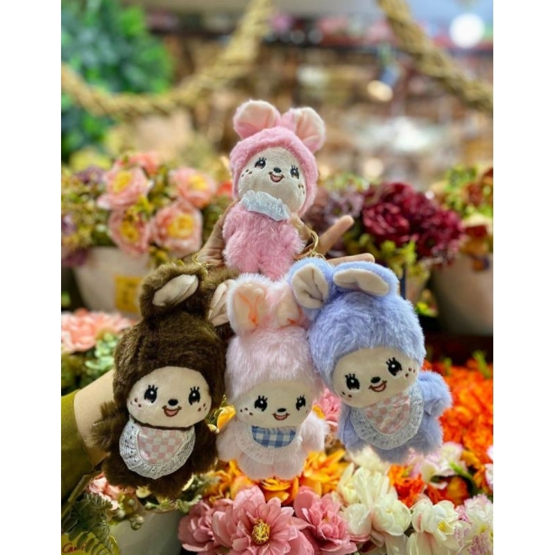 gantungan kunci boneka monchichi