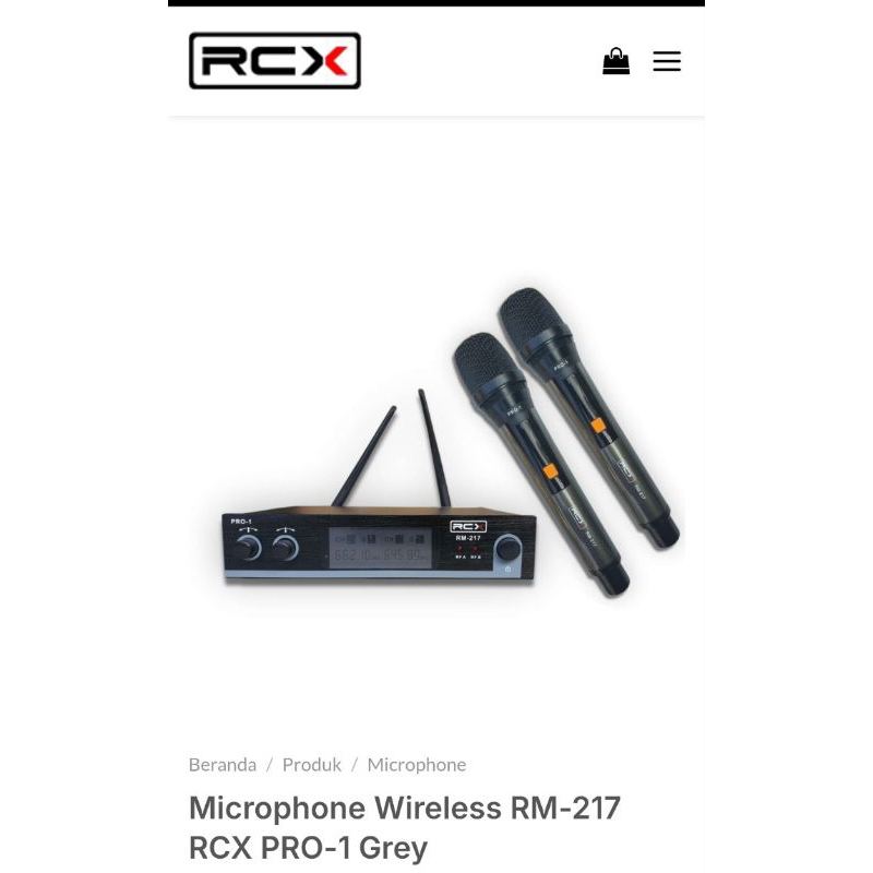 RCX MIC WIRELESS 2 MIC RM-217 PRO-1 ORIGINAL