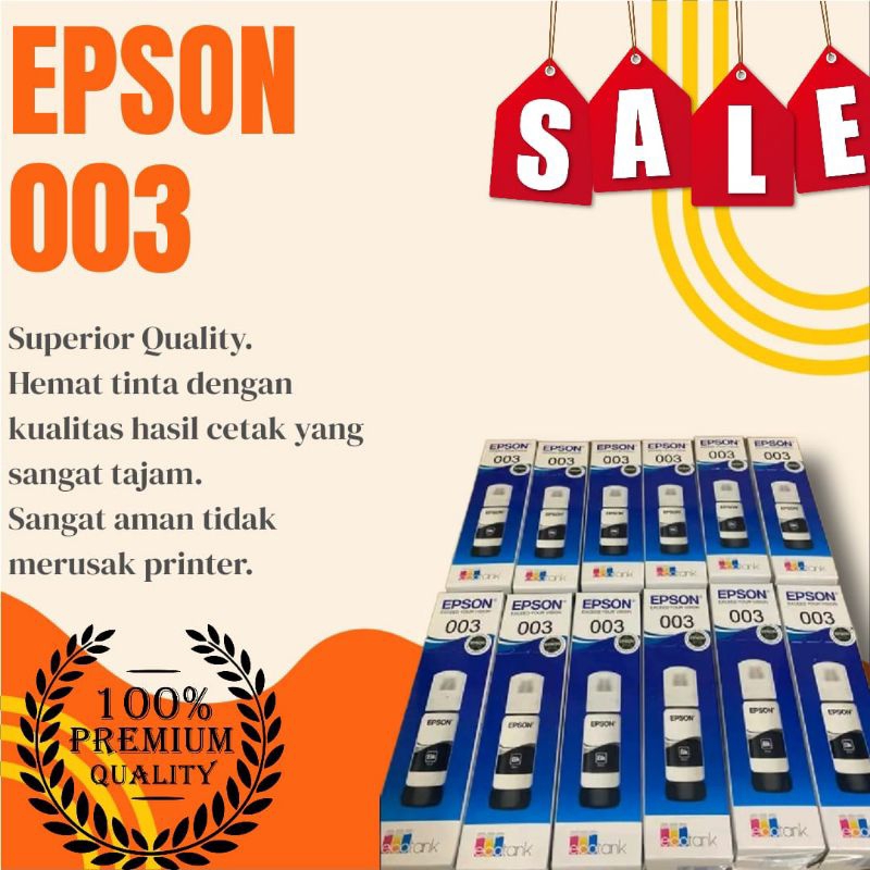 Tinta EPSON 003 Hitam  -Original