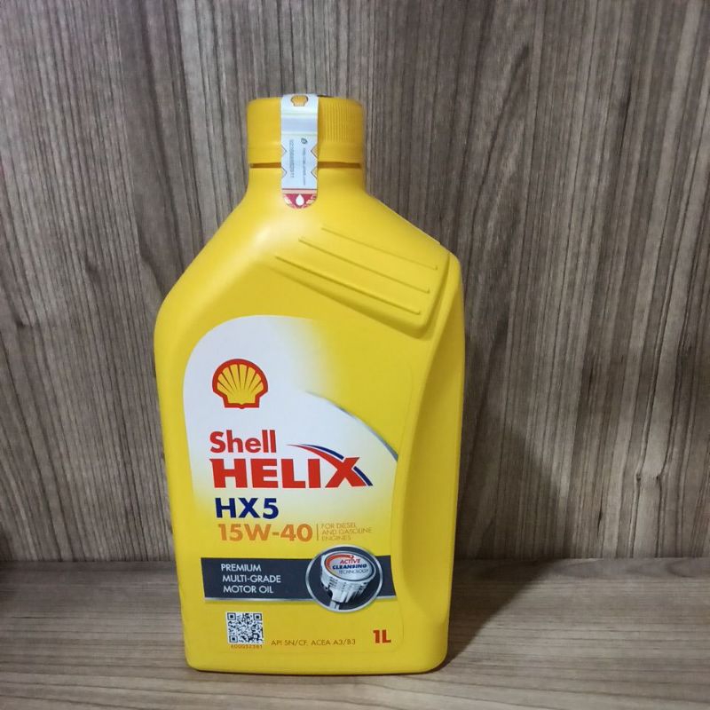 ( SHELL HELIX HX5 1 LITER ) OLI MESIN HELIX 1L -OLI MOTOR- OLI PELUMAS MESIN  1000ML