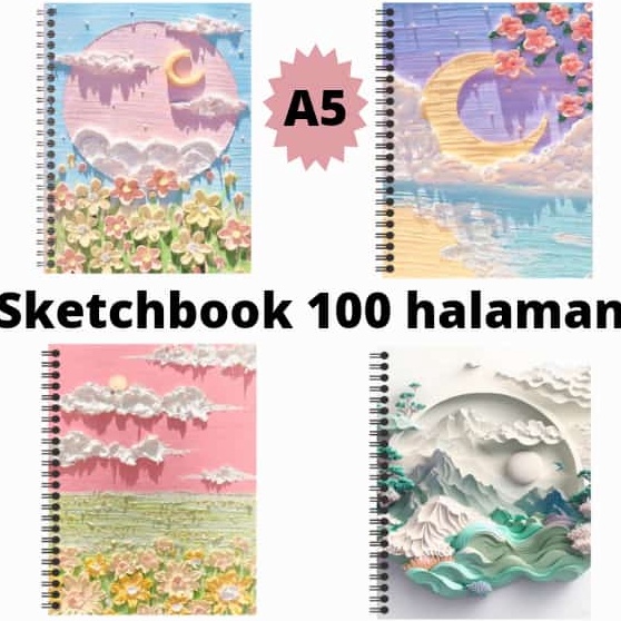 

Spesial Terbaru SKETCHBOOK A5 ISI 1 HALAMAN BUKU SKETSA BUKU GAMBAR TEMA COVER 3D POP ART