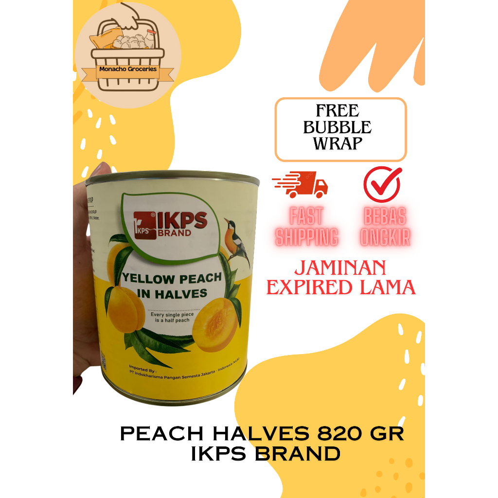 

Yellow Peach Halves 820 Gr ' IKPS BRAND '