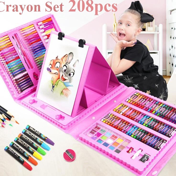 

Flash Shipment Art set 28 Pcs crayon alat melukis gambar Set Drawing Koper Gulali Set Alat Gambar Anak Crayon Gambar Pensil Warna 28 Buah Art Set