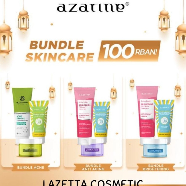 Best Price Azarine Paket Bundle Skincare 3 in 1  Paket Skincare Azarine