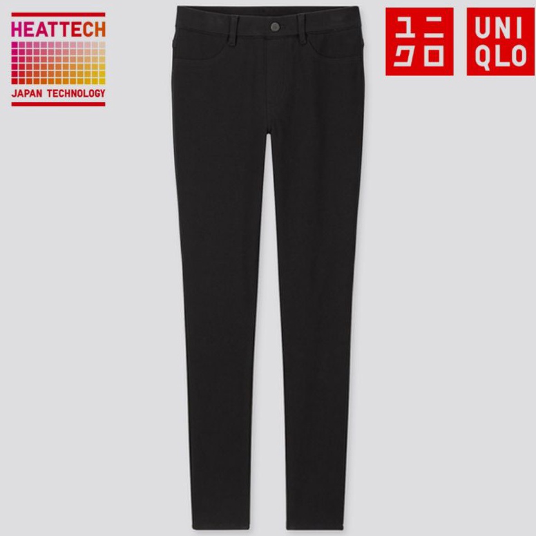 Telah Hadir Uniqlo Heattech Legging Ultra Stretch Hitam Black Denim Grey Abu Khaki Coklat Beige Puti