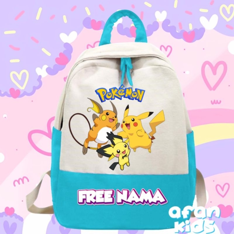TAS POKEMON PIKACHU RANSEL SEKOLAH ANAK