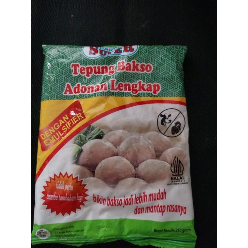 TEPUNG ADONAN BAKSO MEREK BAKSO SUPER 250 gr