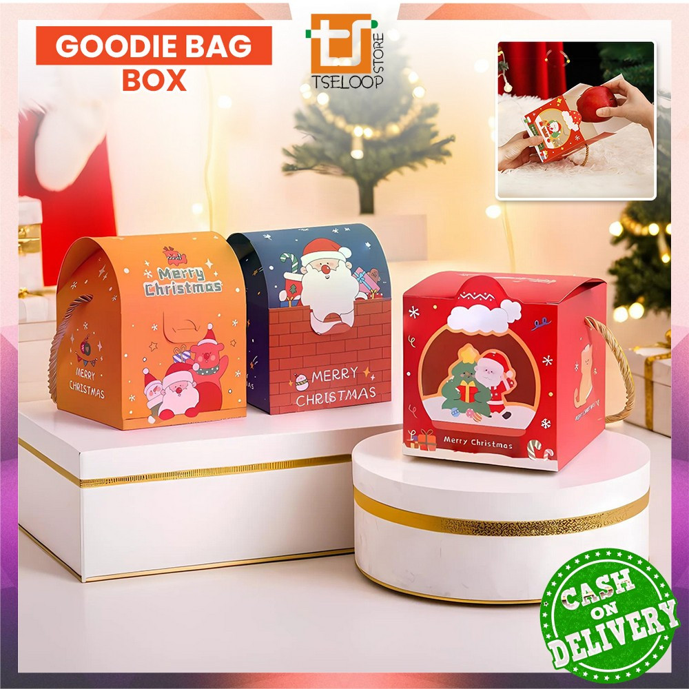 

OFM-C1161 Goodie Bag Box Hampers Christmas / Kotak Hampers Natal / Kotak Kue Kering Kado Natal Box Cookies Xmas