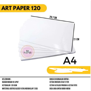 

Kertas Art Paper 150 Gsm Uk A4 / 21 cm X 29.7 cm (Langsung Kirim)