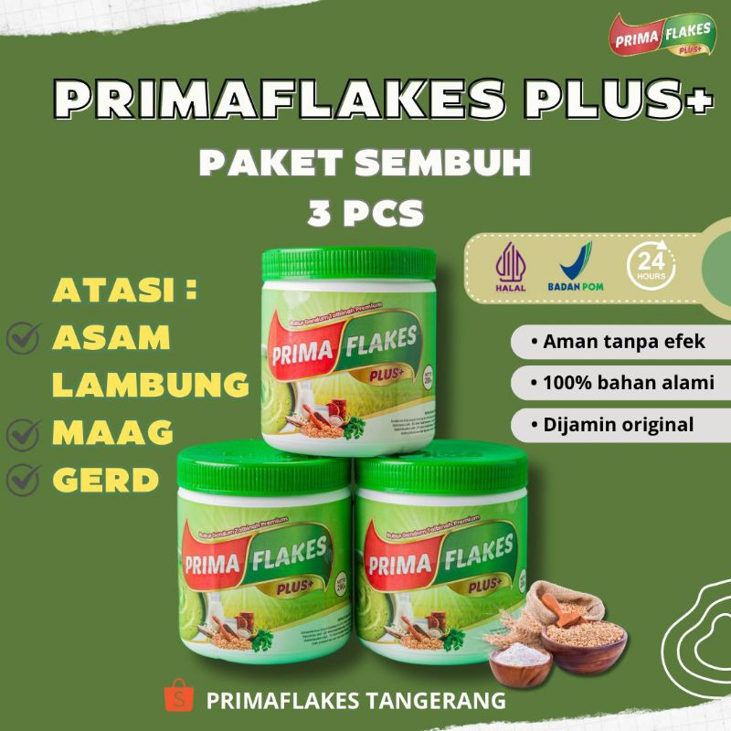 

PAKET 3 PRIMAFLAKES PLUS+ ATASI ASAM LAMBUNG, MAAG, GERD | BUBUR SEREAL ATASI ASAM LAMBUNG DAN BISA COD | GANDUM TALBINAH ATASI MAAG, GERD, ASAM LAMBUNG
