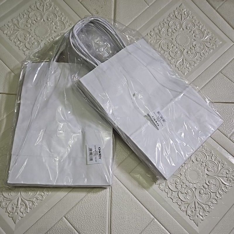 

Tas tali putih okey ukuran 19,5 × 11 25,7 cm isi 10
