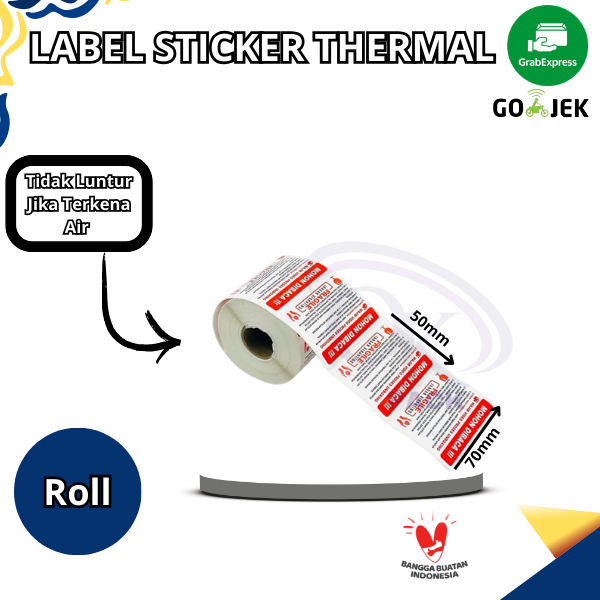 

bib LABEL STICKER THERMAL FRAGILE 70X50 ISI PCS ( Wajib Video Unboxing Stiker Jangan Dibanting