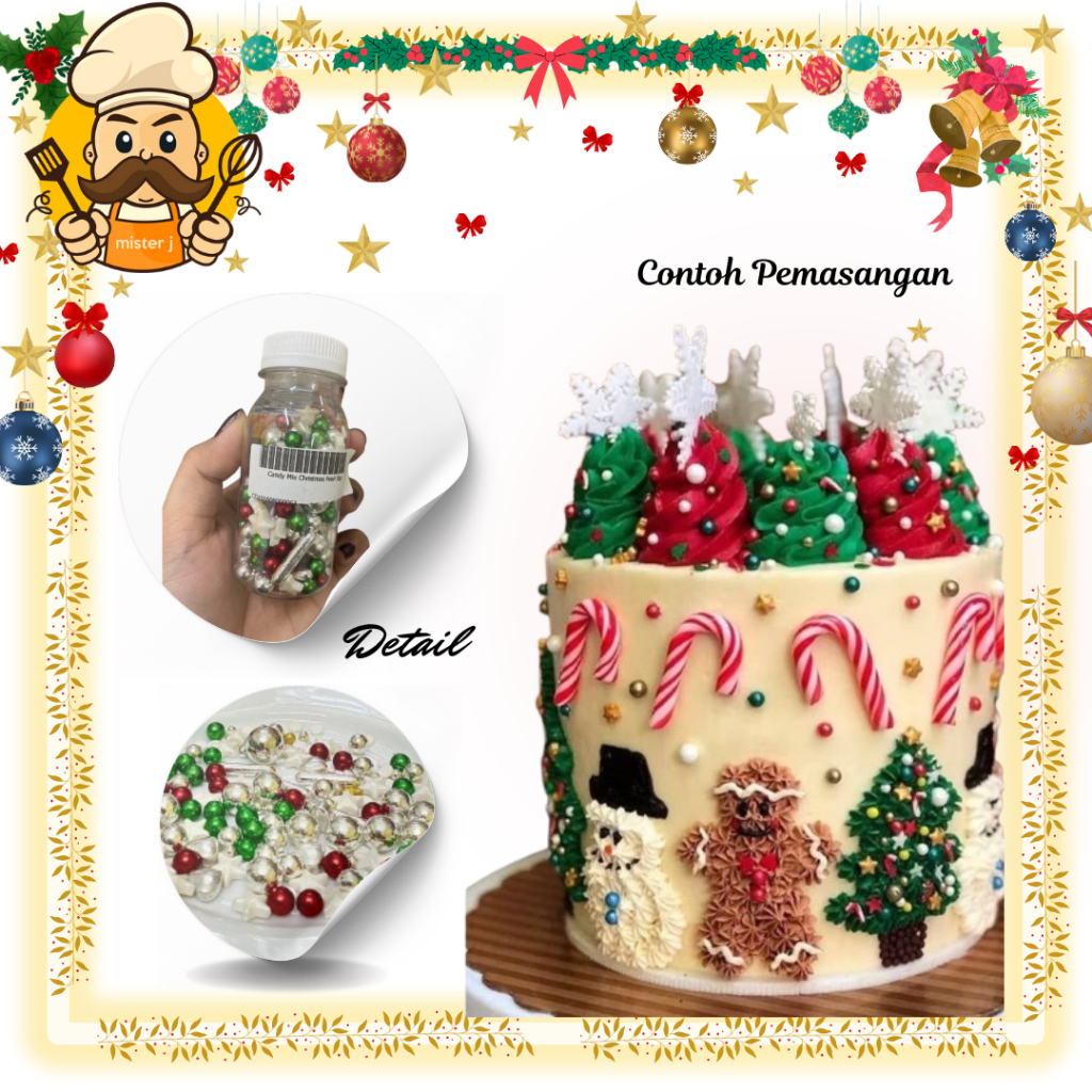 

Trimit Sprinkle tema Natal Christmas 50gr | Springkel Hiasan Kue Natal