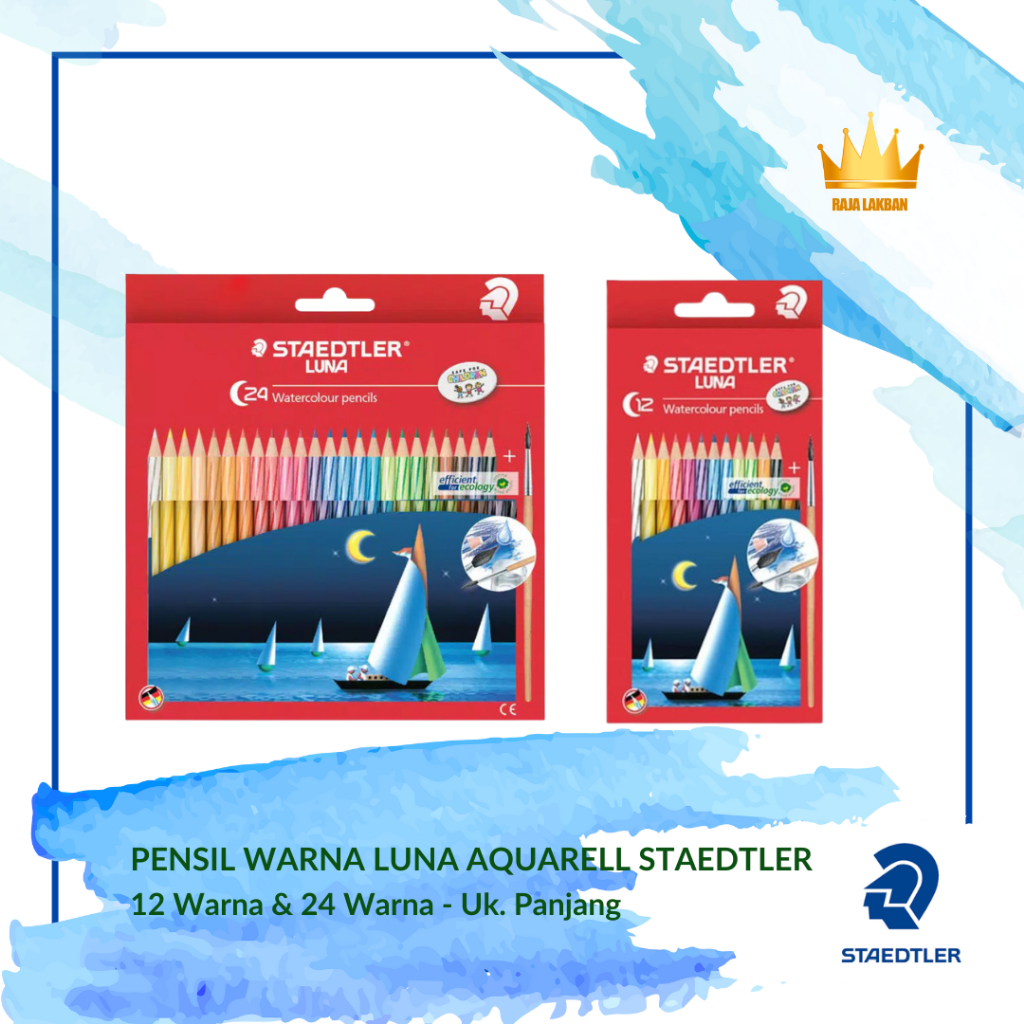 

Pensil Warna Luna Aquarell Staedtler 24 Warna dan12 Warna/ Ukuran Panjang - Set JunDW