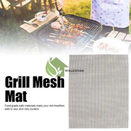 Gril Grilling Mat Alas Teflon Grid Tatakan Pemanggang Panggangan Ayam Bakar Daging BBQ Food Grade An