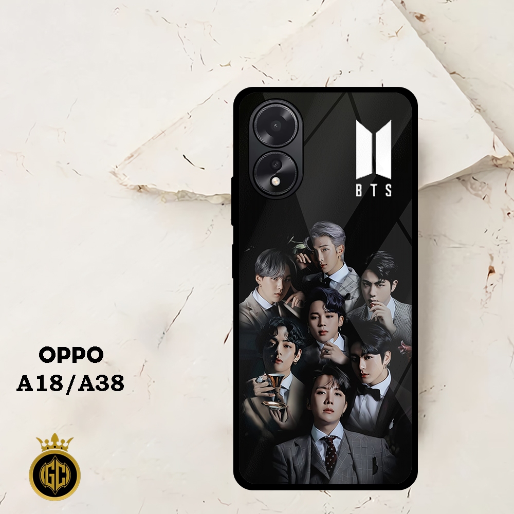 [KP01] Case Glossy Case  | OPPO A18 | OPPO A38 | CASE KEKINIAN LUCU | Casing Hp Kilau Motif BTS