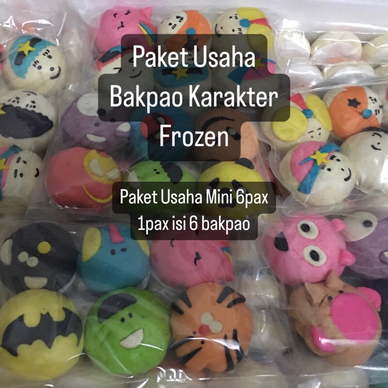 

(PAKET USAHA MINI) Bakpao Frozen Karakter dapat 6 pax Murah