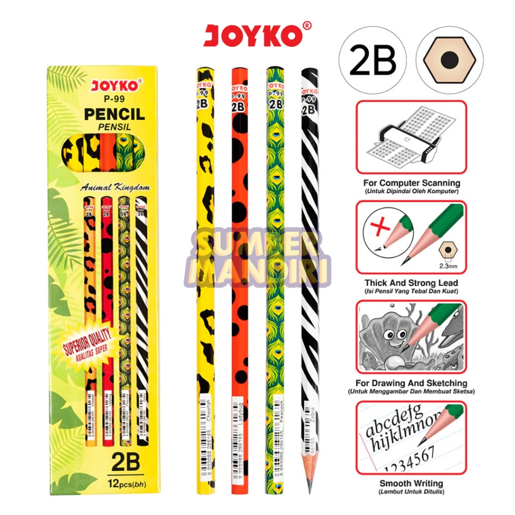 

Pencil Pensil JOYKO P-99 2B [12 PCS]