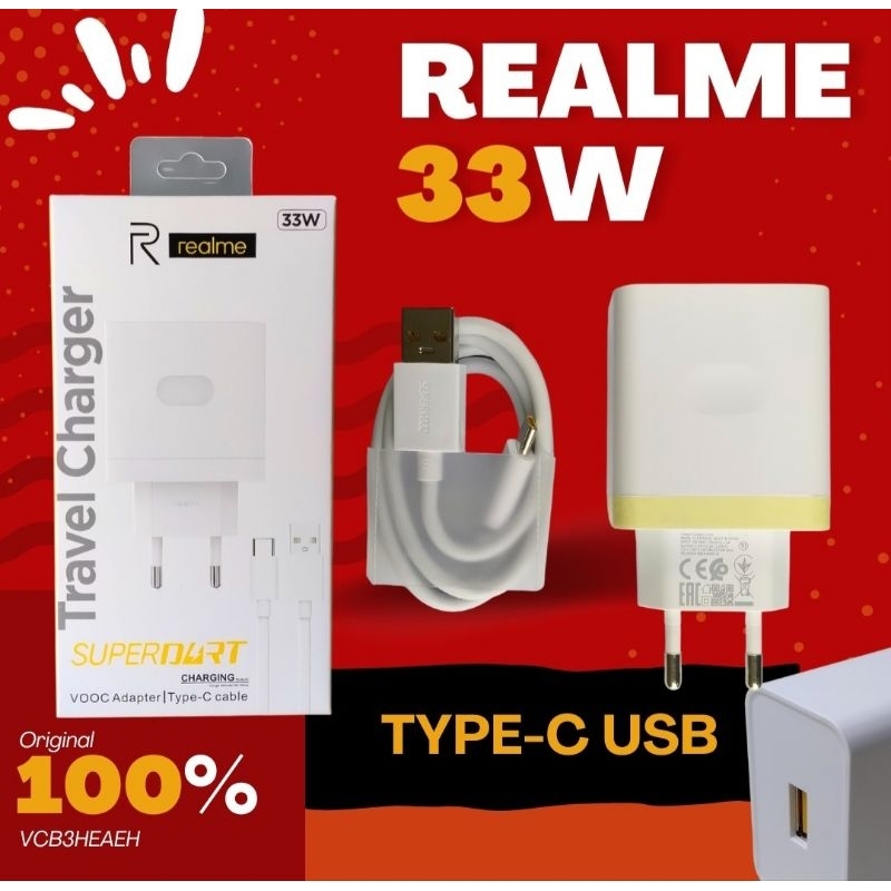CHARGER REALME 30W 33W Super Dart Original Narzo X2 X3 5Pro 6 7 Pro SUPER VOOC USB DATA CABLE TYPE C