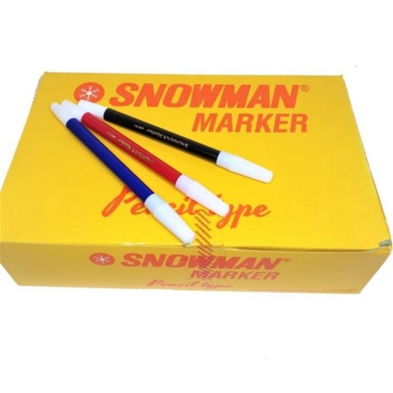 

SELUSIN SPIDOL KECIL SNOWMAN MARKER ISI 12PCS WARNA HITAM / BIRU / MERAH