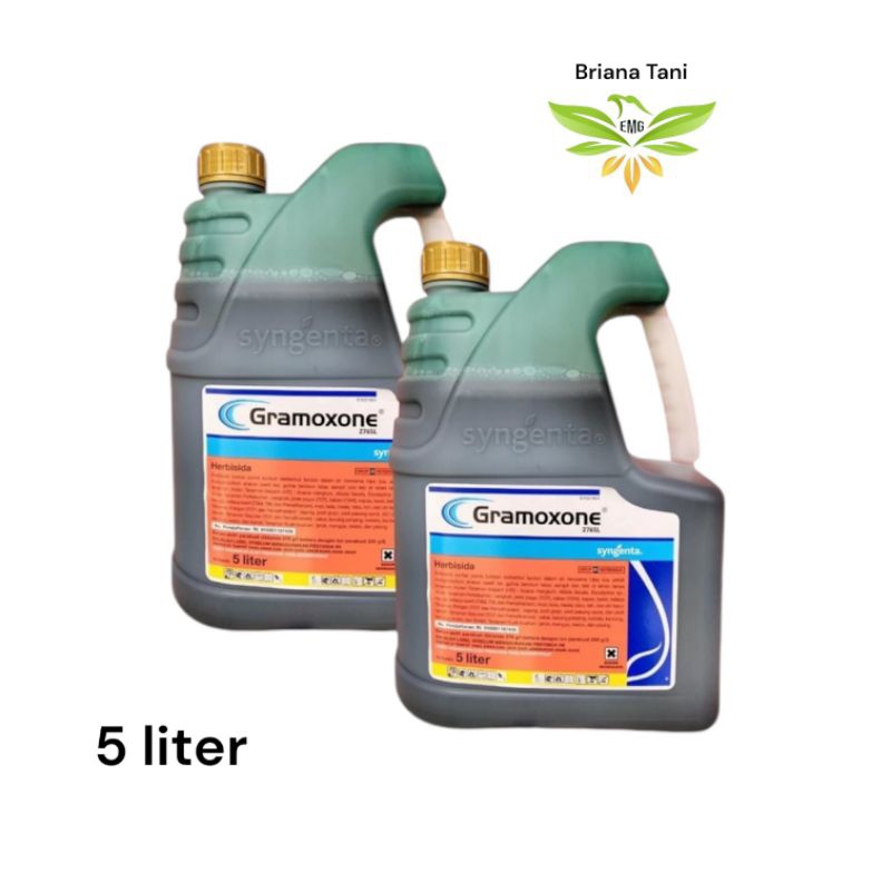 ￼Gramoxone 276SL 5 Liter HERBISIDA Racun Pembasmi Rumput Dan Gulma Bahan Aktif Parakuat Diklorida 27