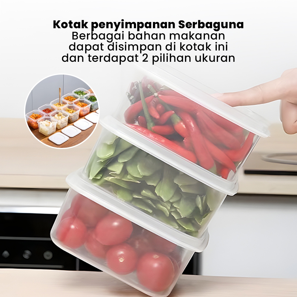 Food Kontainer Toples Plastik Bening/Toples Kulkas/Kotak Wadah