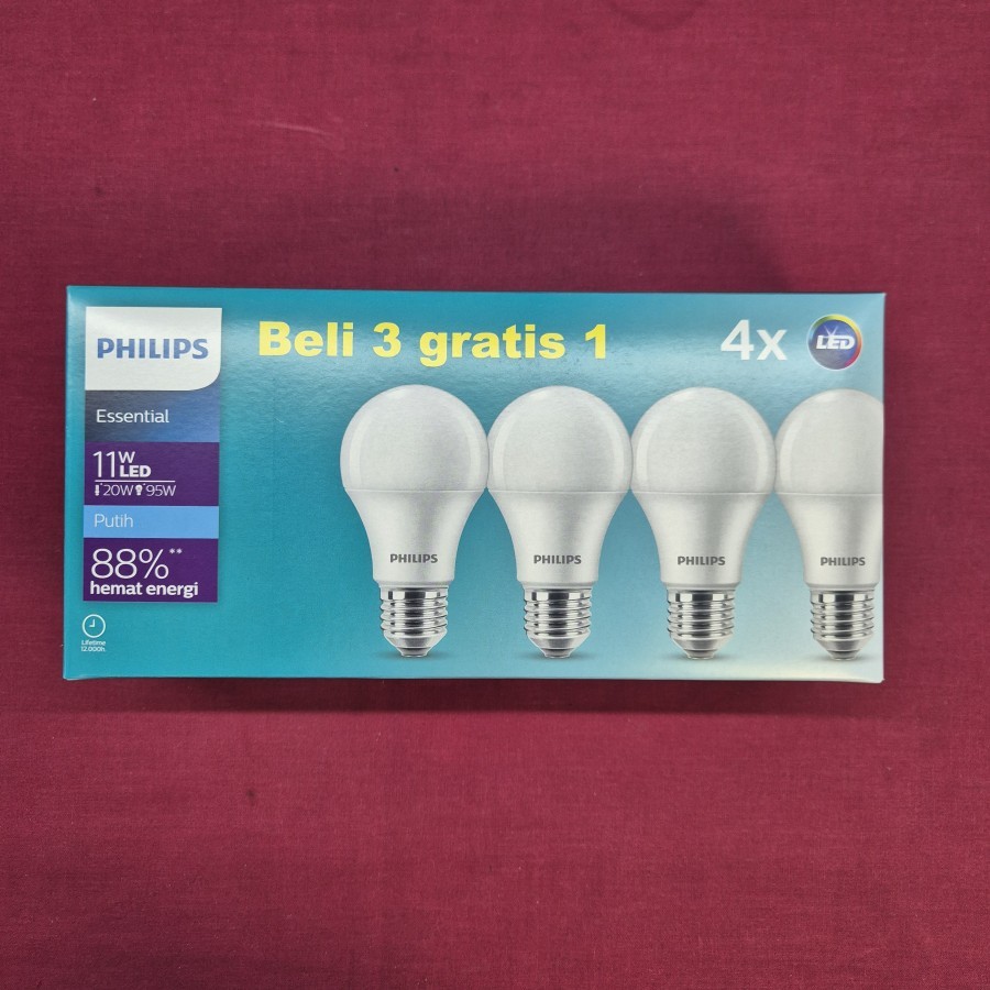 Lampu Bohlam Bulb LED 11W Watt Multipack Paket Philips