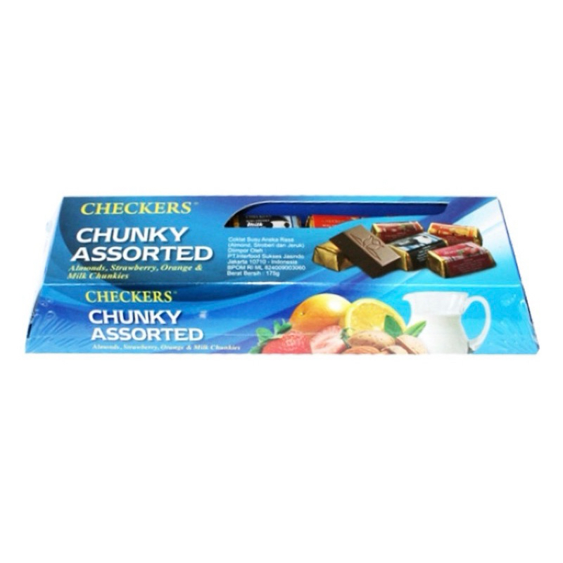 

CHECKERS Mini Chuncky Assorted Chocolate 175gr almond and mix fruit