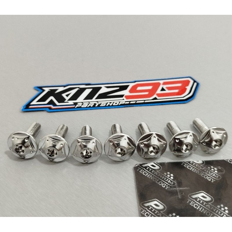 BAUT 10 M6 PANJANG 2 CM PROBOLT STAINLESS 304 P TITANIUM ORIGINAL VIETNAM