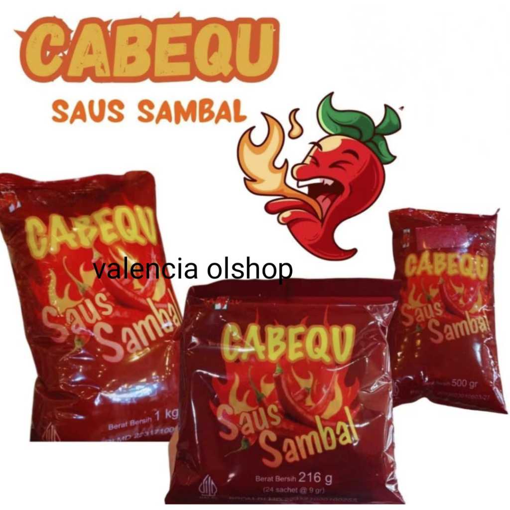 

Saus Sambal CABEQU saos sambel Sachet ( 24 sachet @9 gram )