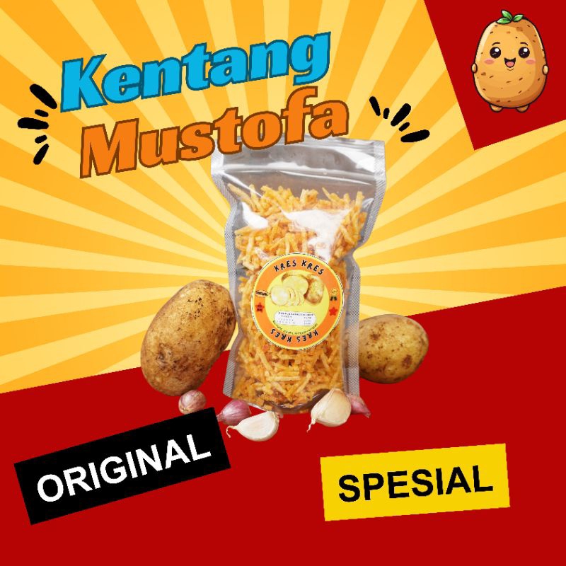 

Kres-Kres Kentang Mustofa Original, Oiginal Kacang, Pedas, Pedas Kacang, Teri Medan 100 Gram