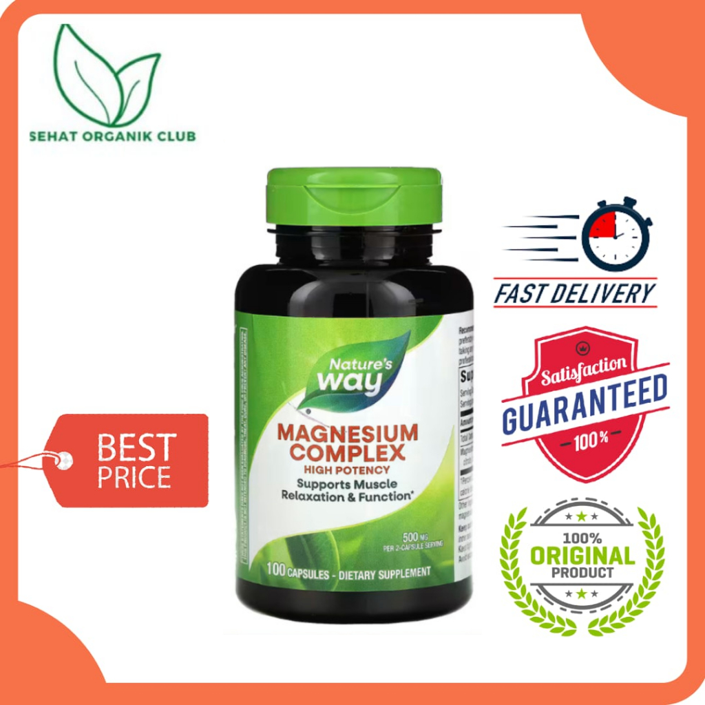 Nature's Way Magnesium Complex 500 mg 100 Caps 500 mg magnesium