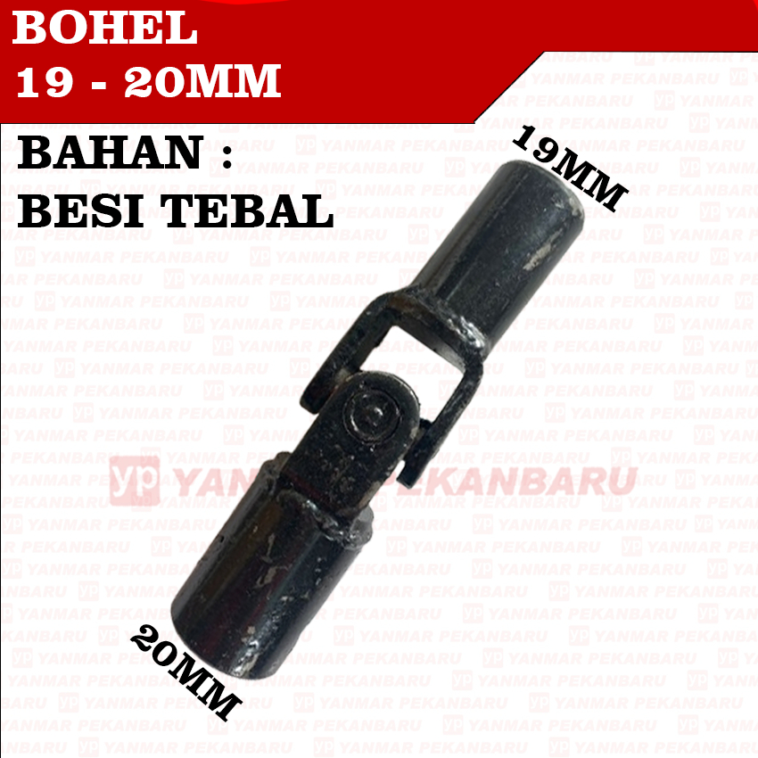 Bohel Besi Shaft Joint Gearbox Sambungan Konektor Mesin ke As Kipas Baling Perahu