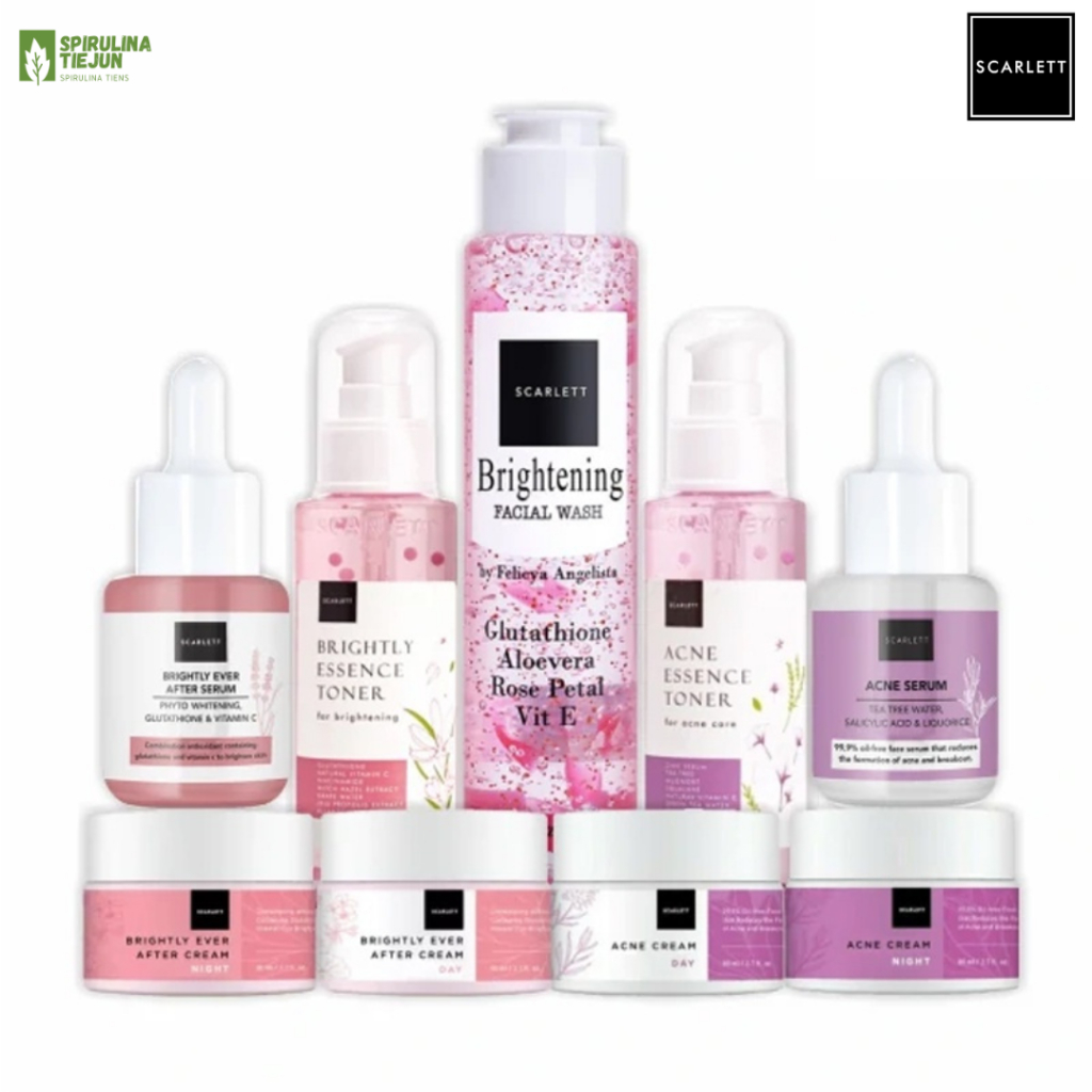 (100% ORIGINAL) SERUM SCARLETT WHITENING, SERUM SCARELTT ACNE, SERUM SCARLETT BRIGHTLY, BRIGHTLY DAY
