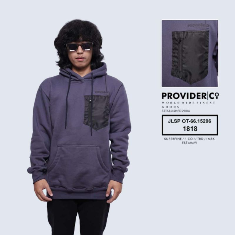 Provider Jaket Hoodie - Double Pocket