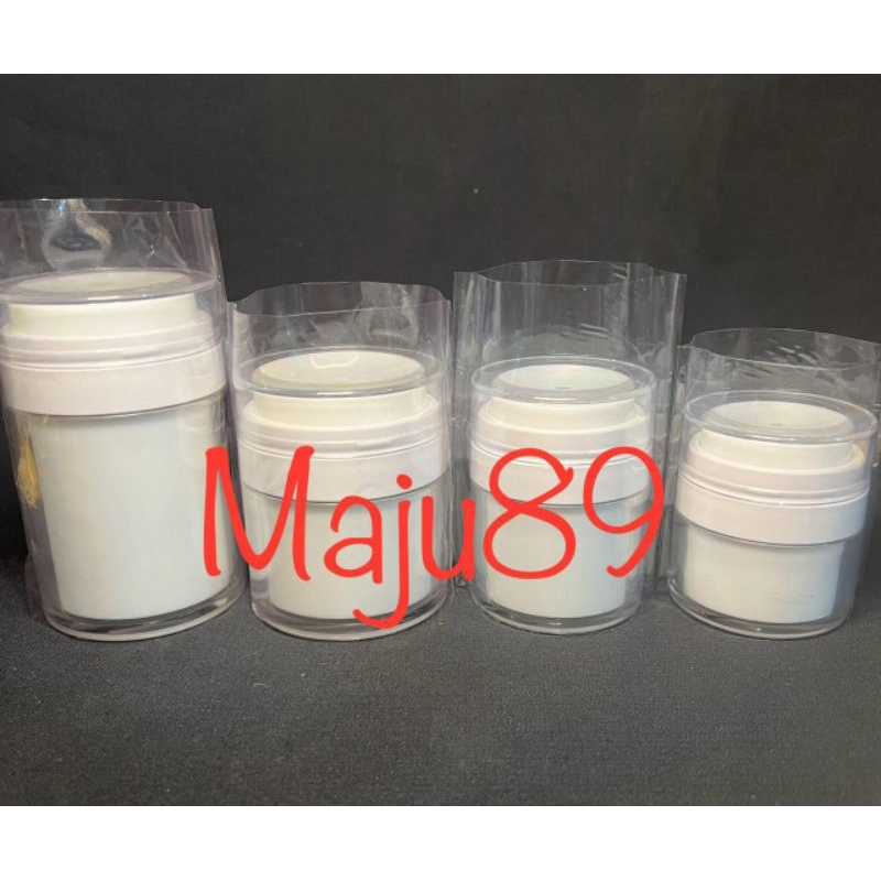 Plastik shrink / plastik segel Pot Jar Airless pot cream Airless 15gr 30gr 50gr 100gr (1pack isi 50 