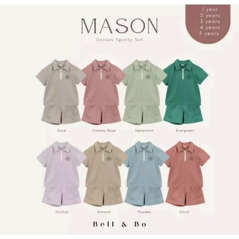 BELL BO | BELL BO MASON | BELL BO MURAH | BAJU ANAK SETELAN ANAK UNISEX | SETELAN BAJU KEREN