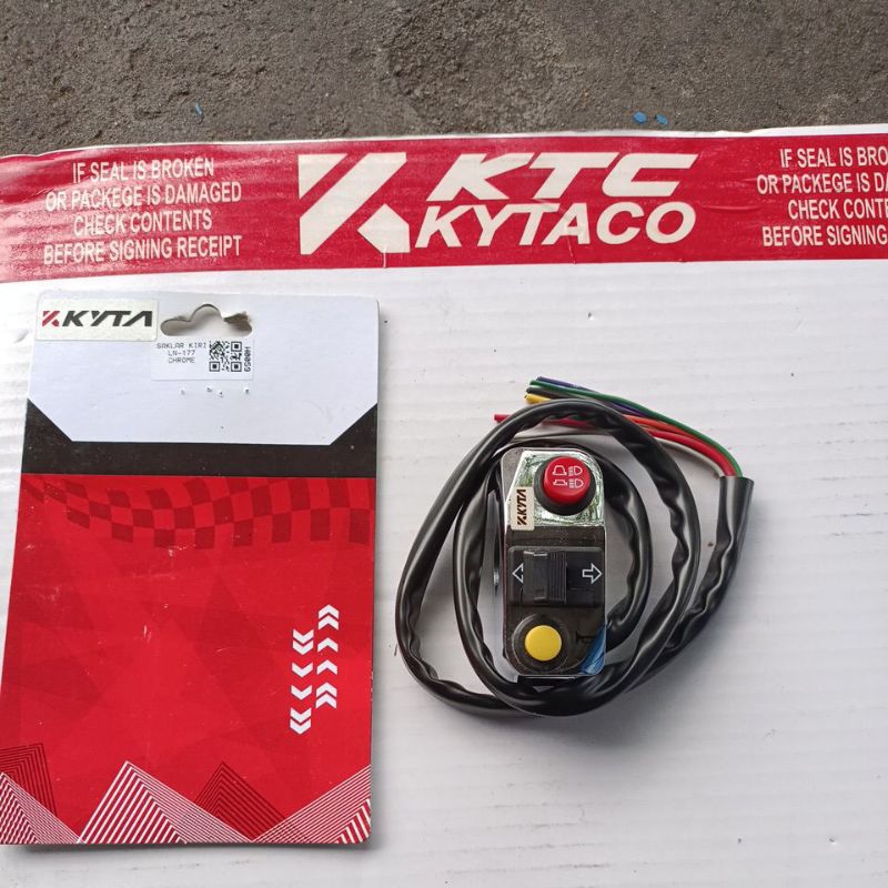 saklar kiri crome  plus sen LN177 ktc kytaco original produk universaal saklar kiri ktc kytaco  sakl