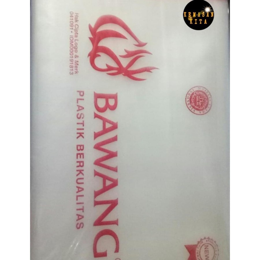 KANTONG KARUNG PLASTIK BERAS 3KG KEMASAN BERAS MERK BAWANG