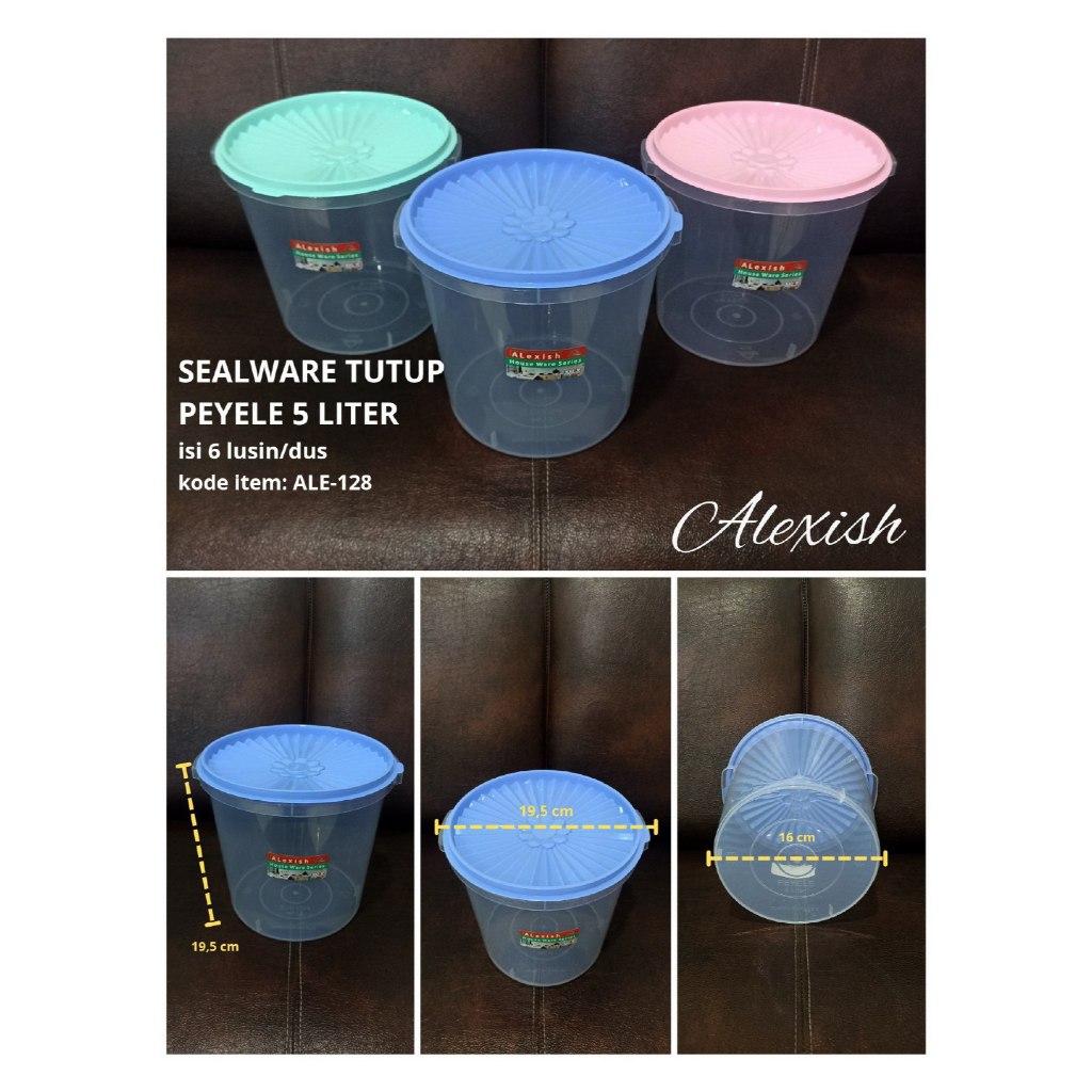 AFF TSSJ Toples Peyele 5 Liter  Alexish Toples Plastik Bulat Kerupuk Serbaguna