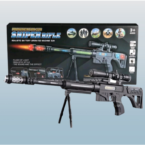 [hero] Mainan Anak cowok Mesin Tembak Tembakan Laser Lampu & Suara - Toy Gun M416 Assault Riffle & S
