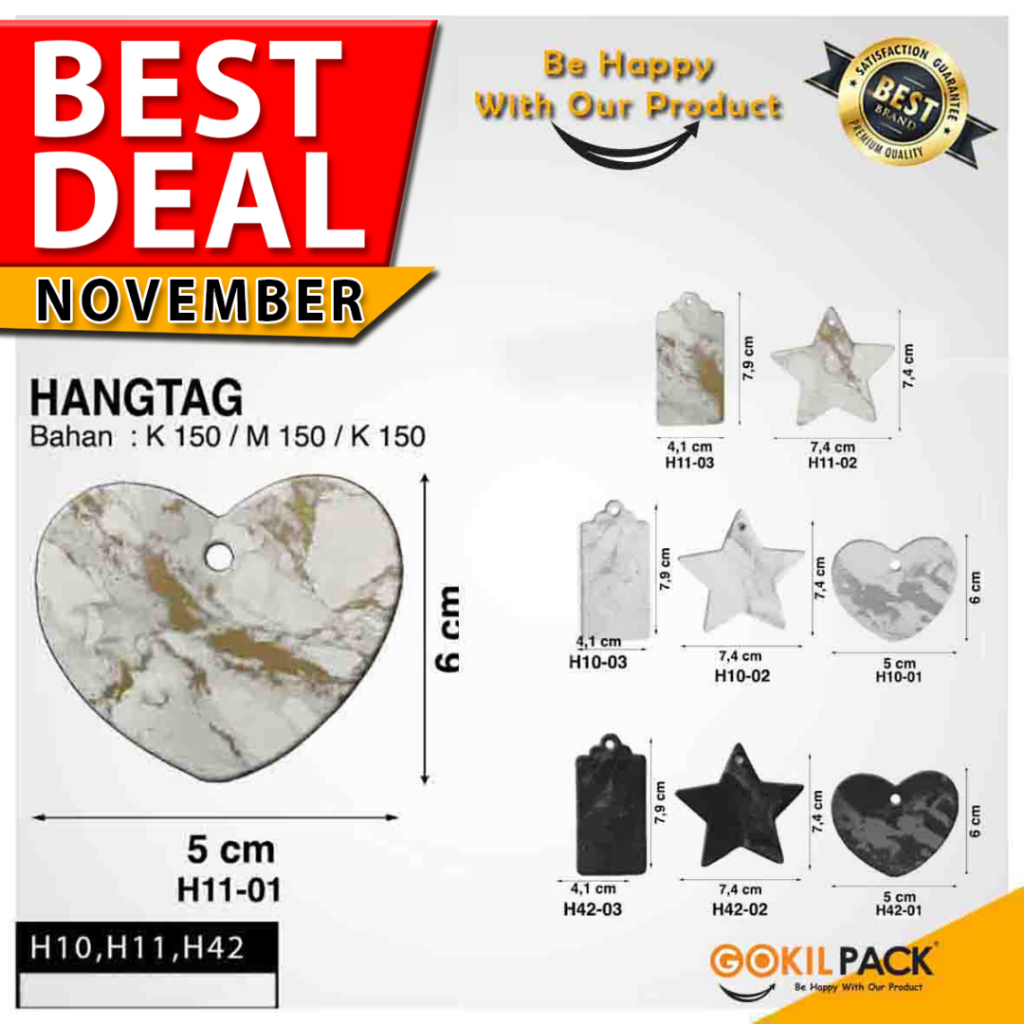 

Hang Tag – Label Produk - Hang Tag Gold Marble | H11